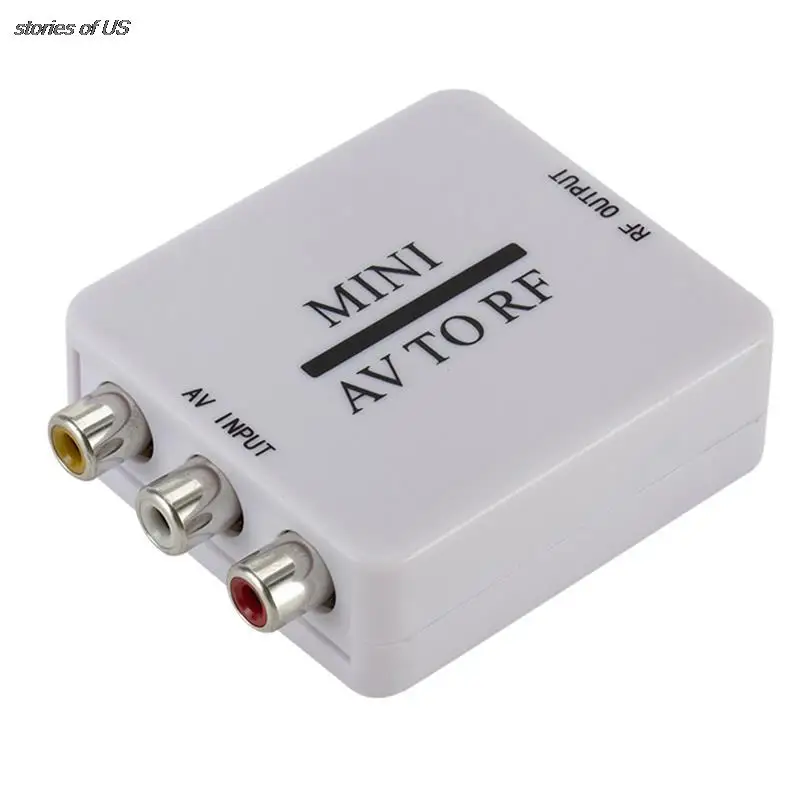 Фото Новый RCA/композитный A/V к RF/коаксиальный преобразователь RF модулятор AV 2 коаксиальный адаптер №3