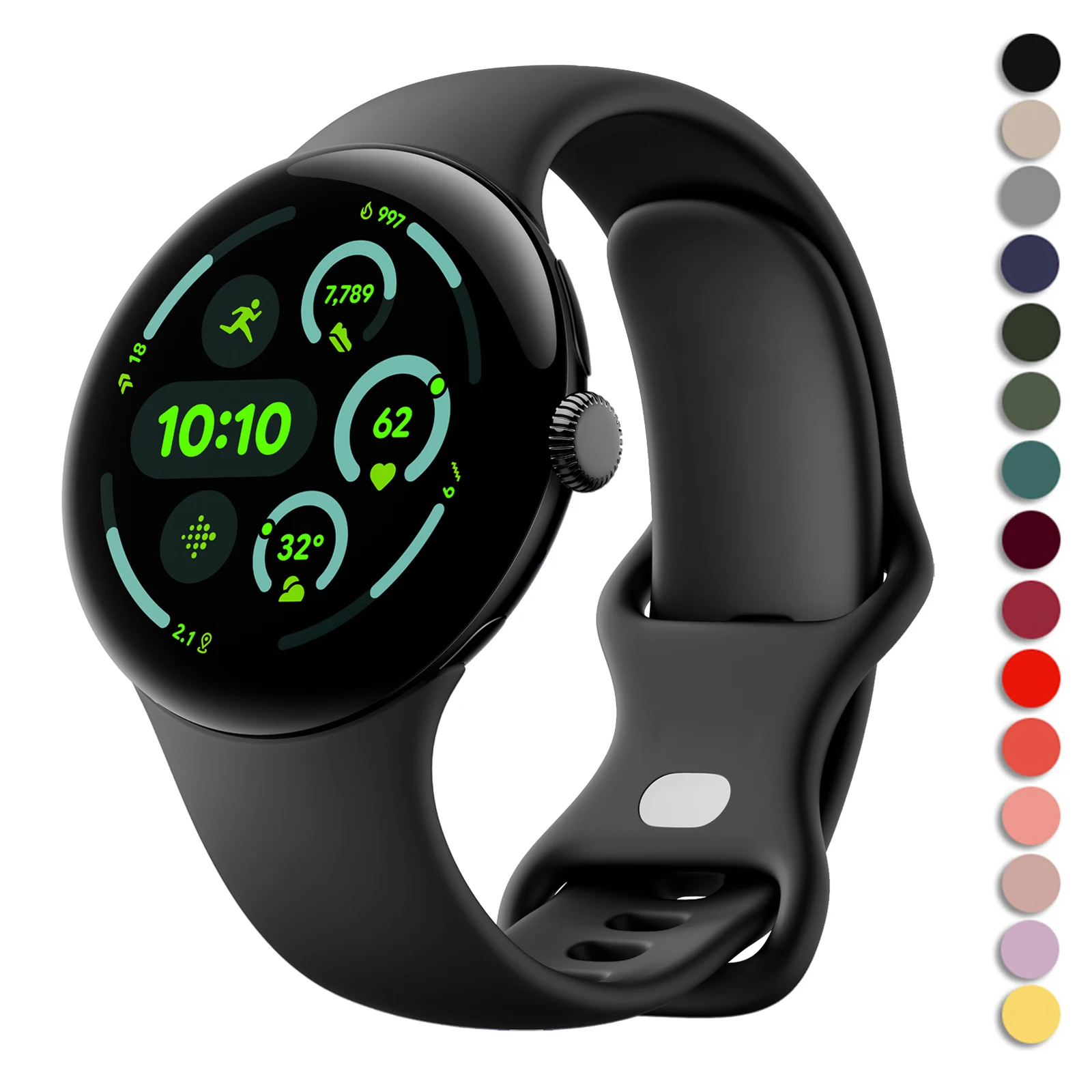 Спортивный силиконовый ремешок для Google Pixel Watch 3, ремешок 45 мм, аксессуары для умных часов, браслет Correa, ремень Pixel Watch 3, 45 мм
