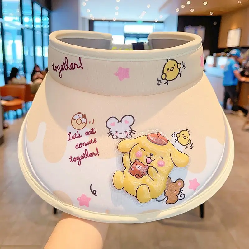Кавайная аниме Sanrio Kuromi Cinnamoroll детская Солнцезащитная шапка Милая мультяшная My Melody Pompompurin анти-УФ Солнцезащитная шапка детские подарки (art.: 3920c60f24a99) - 3920c60f24a99