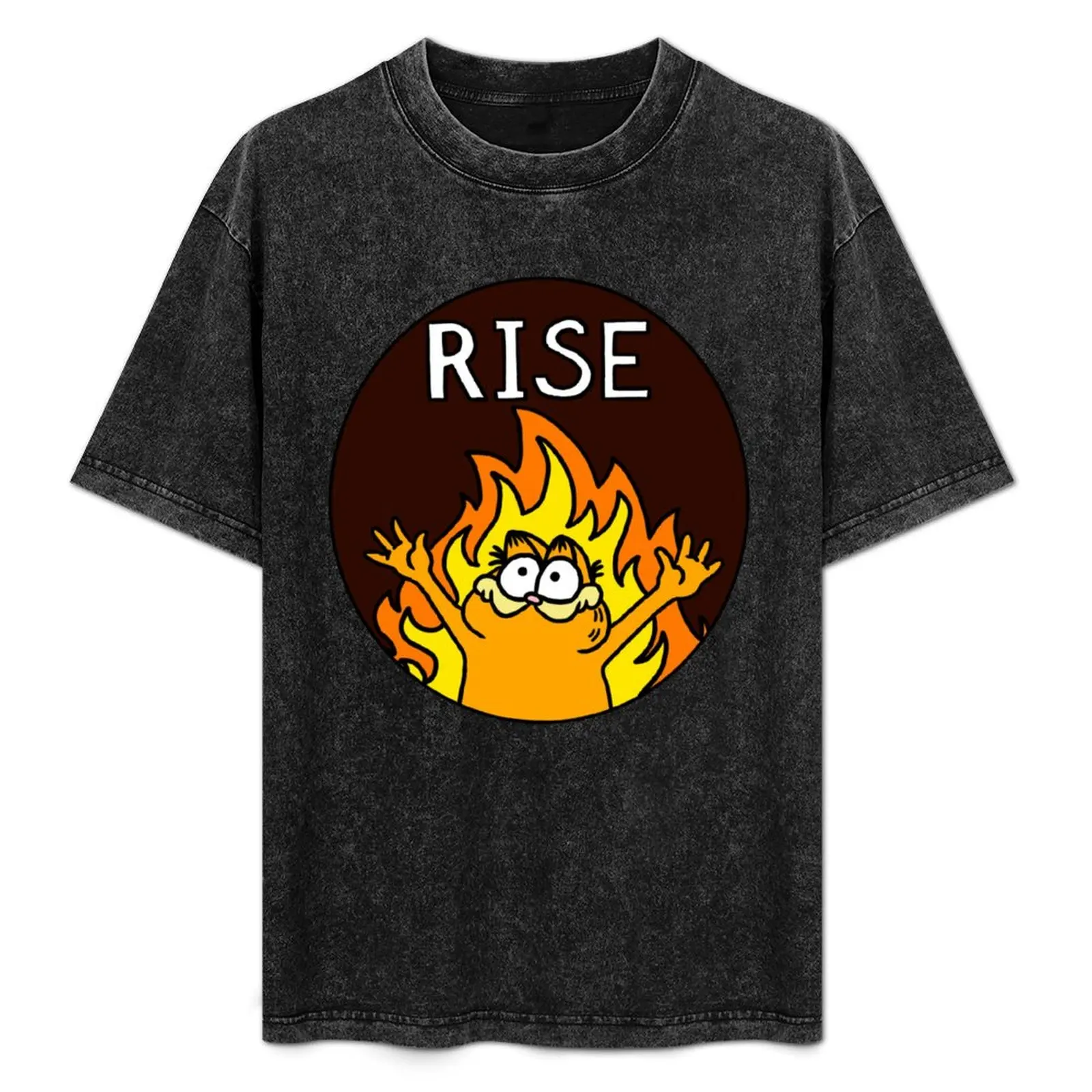 Футболка Elmo Rise Meme But It's Garf для мальчиков, белая одежда в стиле аниме в стиле хиппи, винтажная рубашка в стиле аниме, мужская одежда