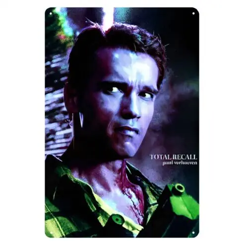 Металлический плакат с фильмом Total Recall, жестяная вывеска 20x30 см, коллекционная пластина-алюминий