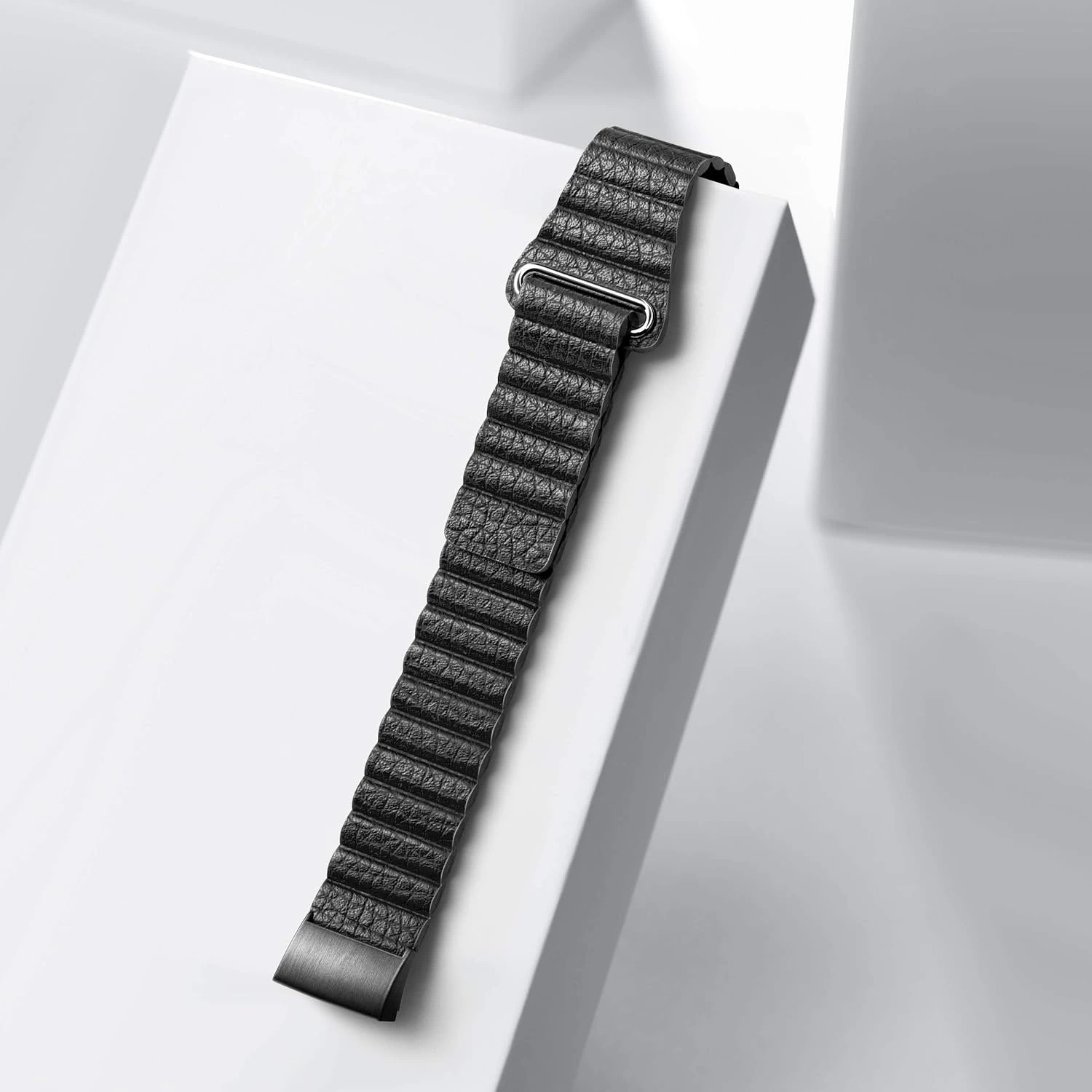 Фото Ультрапрочный модный современный регулируемый кожаный ремешок для Fitbit Charge 4/3-прочный, совместимый, нейтральный, стильный №3