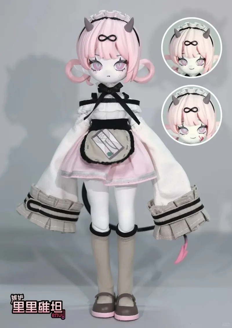 Фото Дьявольские рога, слепая коробка, Cooze 1/8 Bjd, подвижная кукла, орнамент, изысканные игрушки, совместная мобильность, креативная настольная коллекция игрушек №4