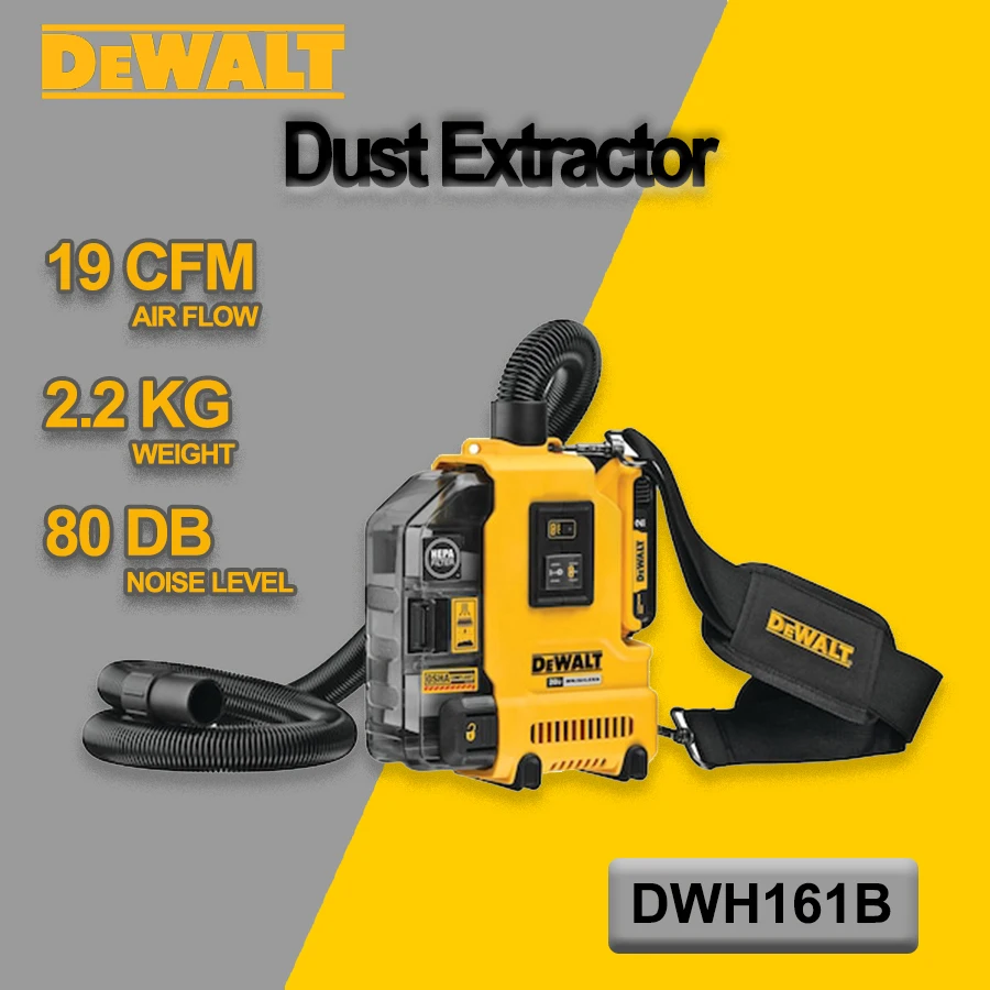 DEWALT оригинальный пылесборник 20 В MAX, бесщеточный, беспроводной, универсальный, электроинструмент для удаления пыли DWH161B