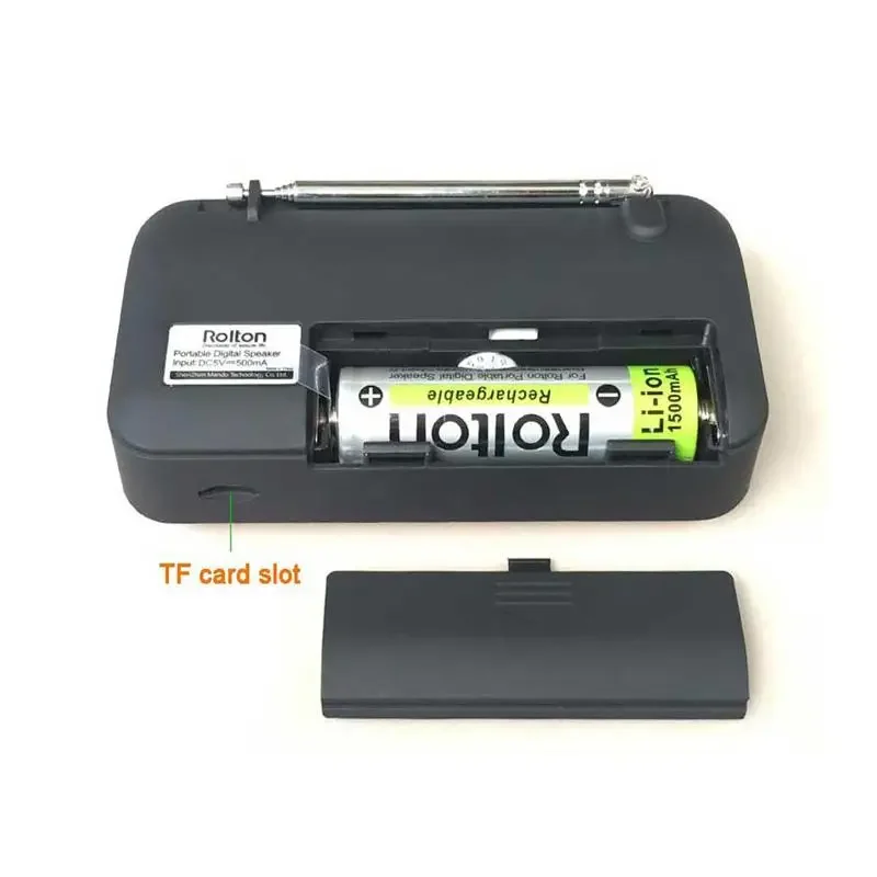 Фото Новый цифровой мини-MP3-плеер, портативный FM-радиодинамик, Tf, USB-плеер с фонариком, мини-динамик для пожилых людей №4
