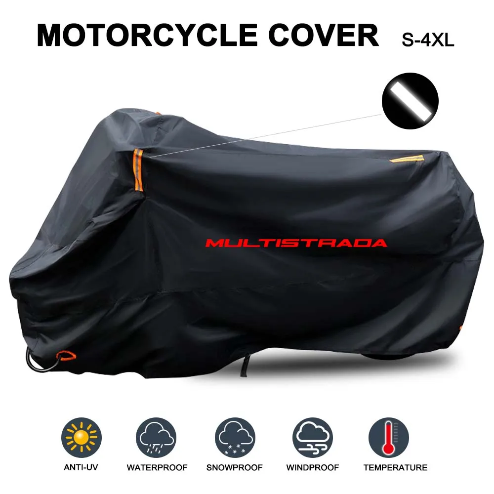 Чехол для мотоцикла DUCATI Multistrada 950 1100 1260 S GT 1200, водонепроницаемый всесезонный Пылезащитный УФ-чехол от дождя для улицы Аксессуары для мотоциклов