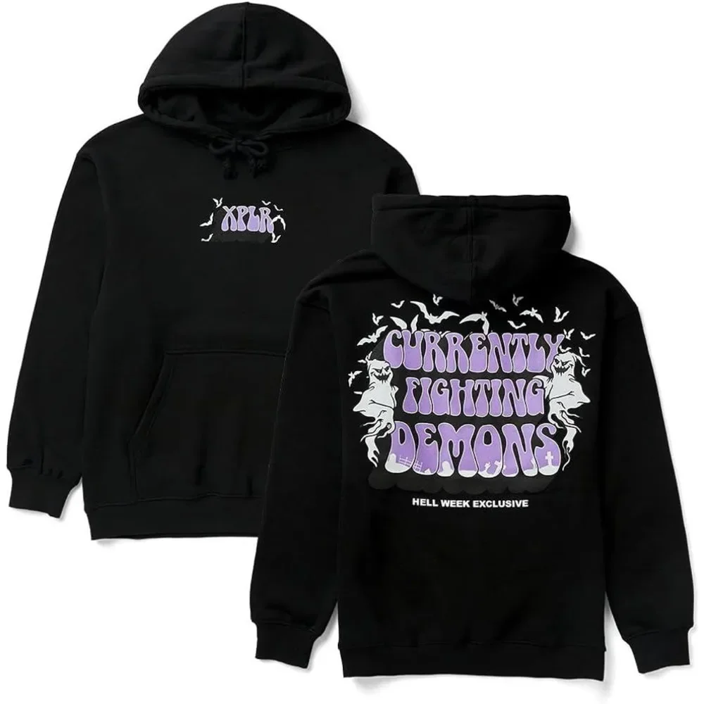 XPLR Sam and Colby Hell Week Fighting Demons HW Хэллоуин Merch толстовки унисекс толстовка с капюшоном Повседневная одежда