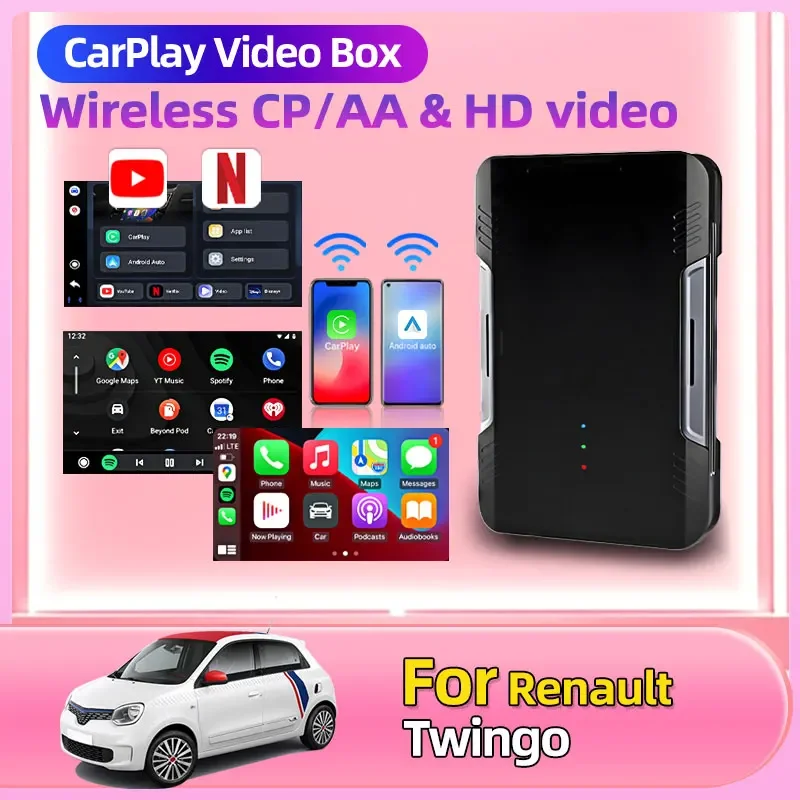 Фото Для Renault Twingo Новый автомобильный мультимедийный ТВ-приставка Plug And Play Карта Carplay Поддержка YouTube Netflix Быстрое подключение Совместимость WIFI BT №2