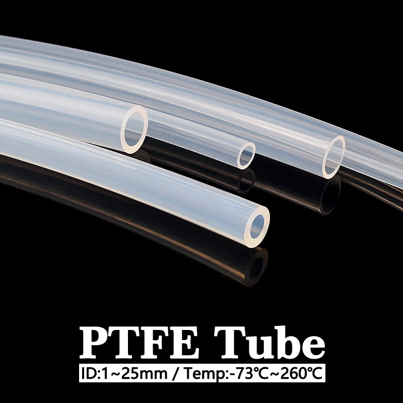 Трубка ptfe 3 кВ/600 В тефлотон, капиллярная изолированная труба, наружный диаметр 1,6 мм ~ 38 мм, часть 3D-принтера, передача данных, шланг экструдера Боудена, теплозащита Водоснабжение