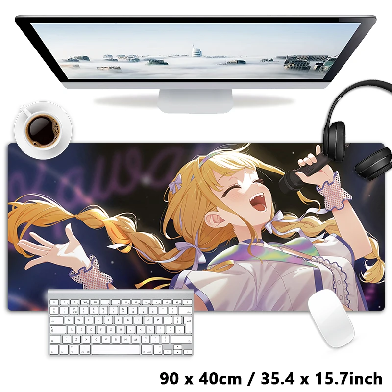 Фото Gakuen Idolmaster Kotone Fujita XXL большой коврик для мыши для компьютера, ноутбука, нескользящий офисный коврик для клавиатуры, настольный коврик, геймерский коврик для мыши №3