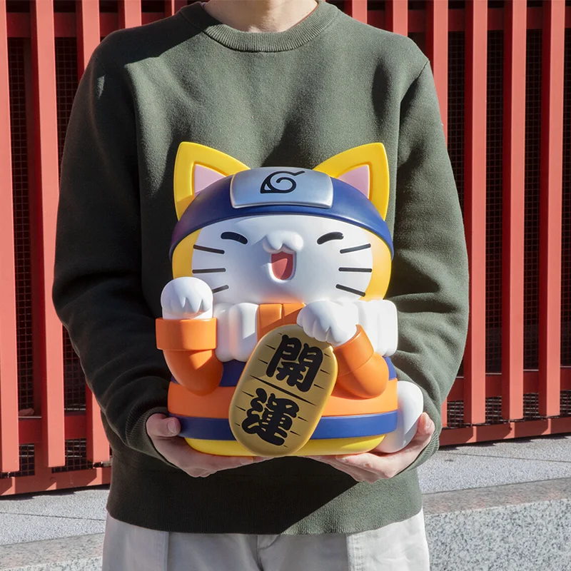 Фото BANDAI MegaHouse Original MEGA CAT PROJECT НАРУТО Большой Ниян! Манеки Неко Extra Large Ver. Аниме мультфильм гаражный комплект подарки игрушки №3