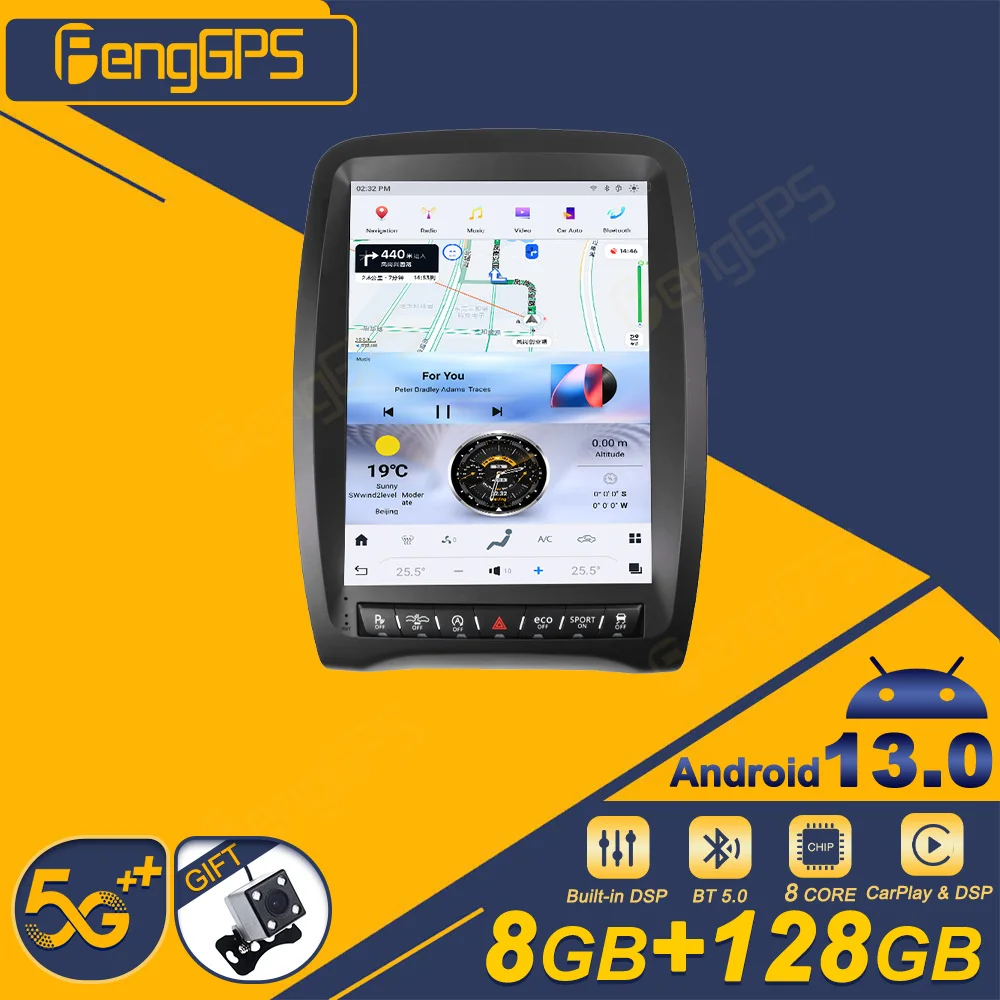 13 дюймов 2K QLED Android 13 автомобильный dvd-радио видеоплеер мультимедийный GPS для Dodge Durango 2011-2020 Carplay автоголовное устройство