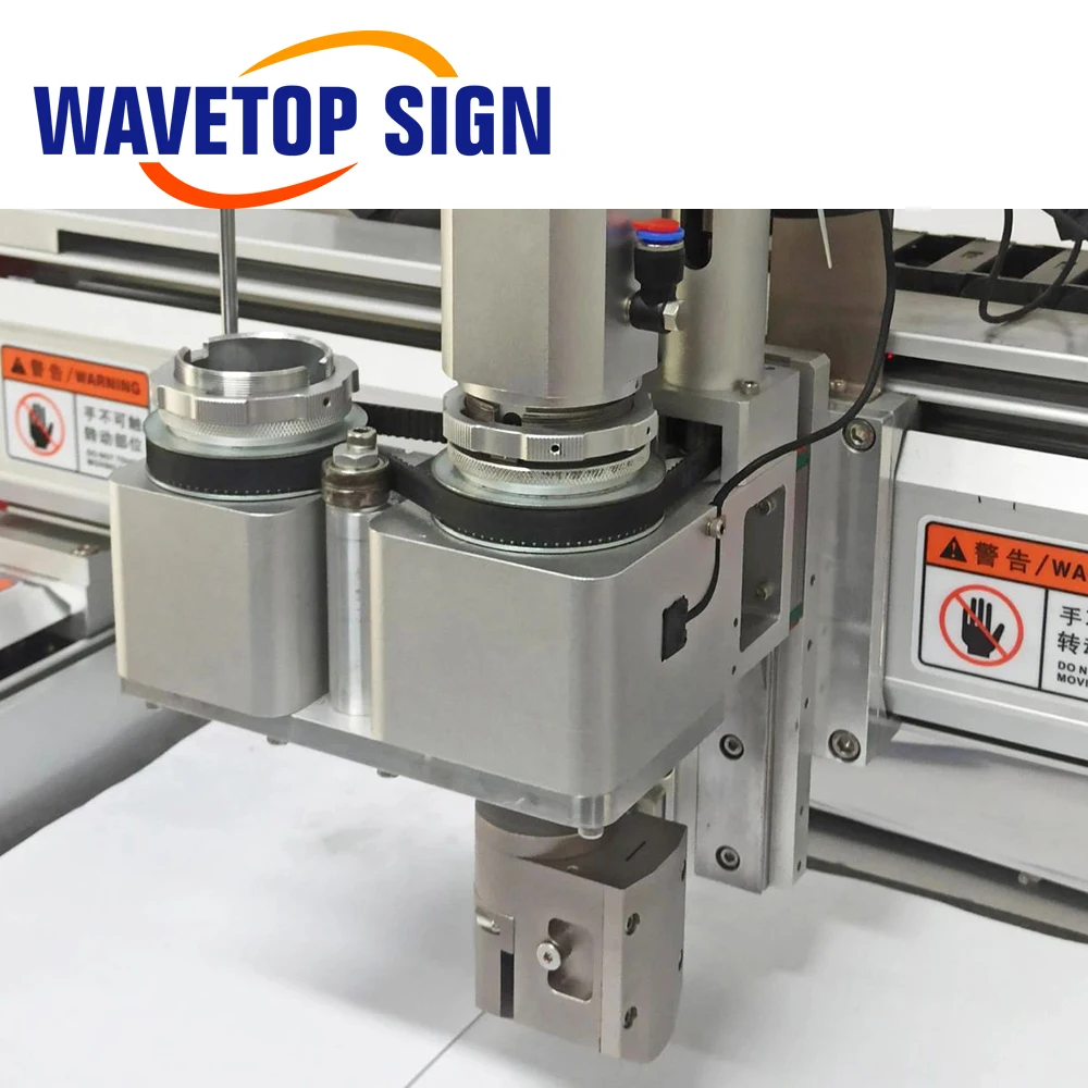 Фото Сервопривод WaveTopSign, круглый нож, вибрирующий нож, 100 Вт, 0-3000 об/мин, для овечьего флиса, УФ-ткани, баннера, затенения ткани, различных текстилей №5