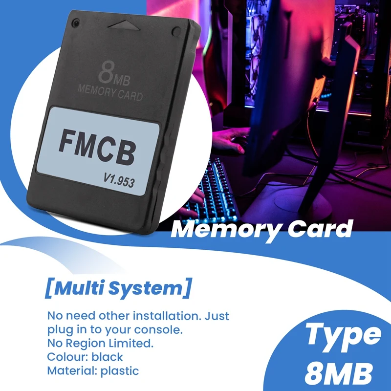 Фото FMCB Бесплатная карта Mcboot V1.953 для Sony PS2 Playstation-2, карта памяти OPL MC Boot №5