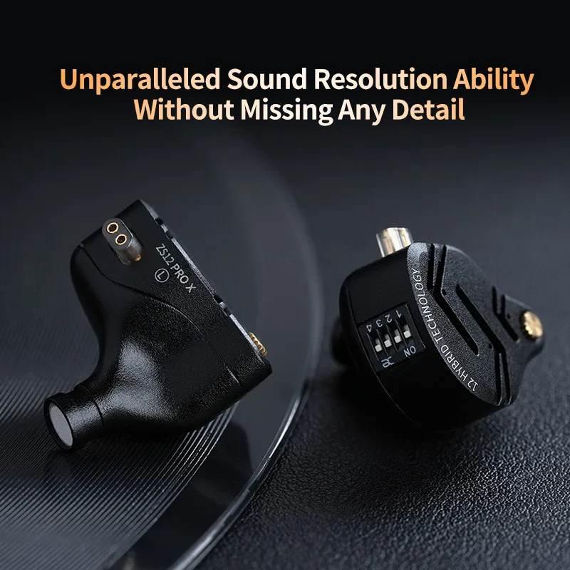 Фото KZ ZS12 PRO X Металлические наушники 1DD + 5BA Гибридные HIFI Басовые наушники-вкладыши Монитор Музыкальная спортивная гарнитура с шумоподавлением Новое поступление №3