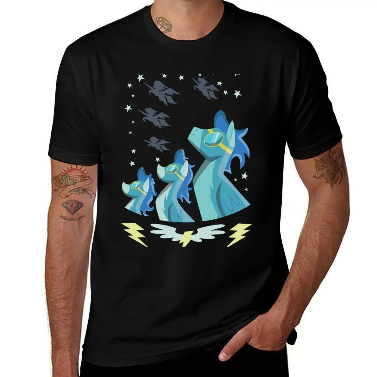 Футболка с плакатом Wonderbolt, хлопковая футболка, мужские футболки, высококачественная футболка люксового бренда