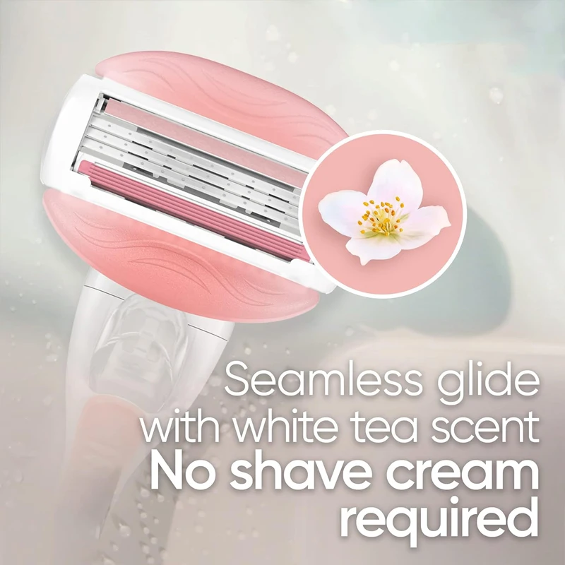 Фото Женские лезвия Gillette Venus ComfortGlide с белым чаем, 3-слойные лезвия, сменное лезвие, гладкое бритье для любой кожи №5