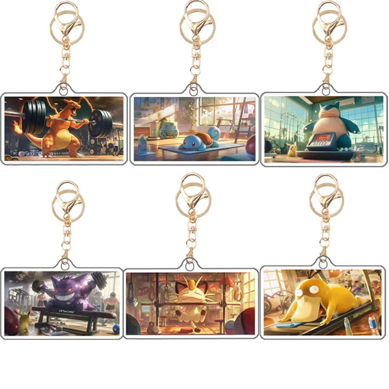 Самосоздание Pokemon акриловый Greninja Squirtle Meowth Charizard Gengar Psyduck Snorlax аниме периферийный брелок кулон