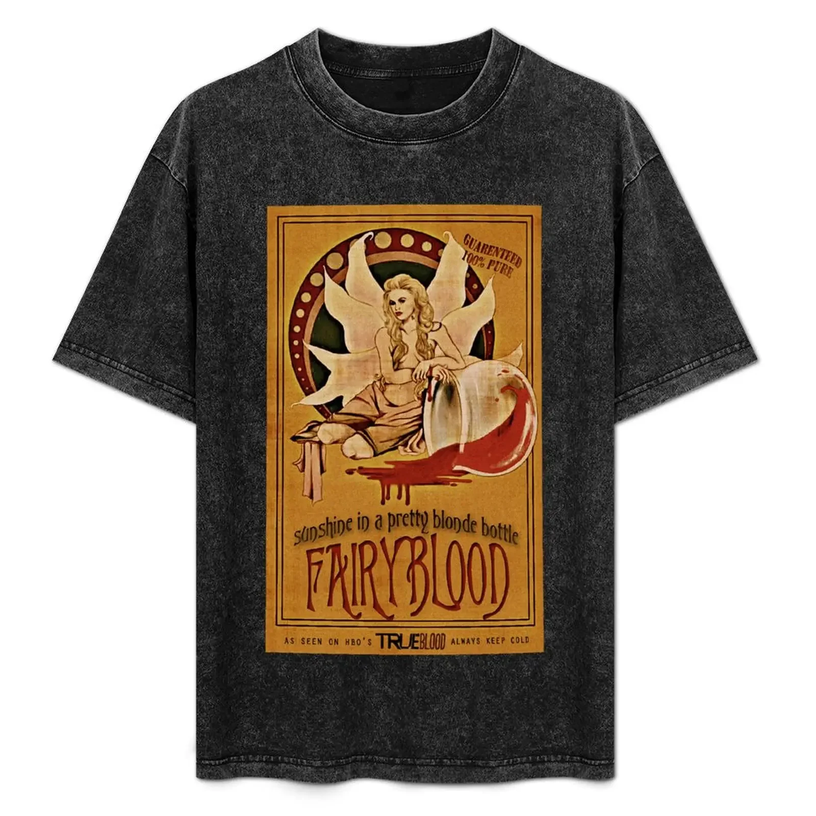 True Blood – Fairy Blood - футболка Sookie Stackhouse, винтажная футболка с рисунком, мешковатые рубашки, мужская одежда