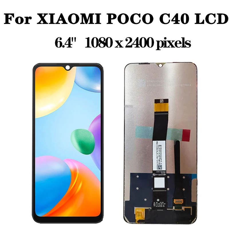 Фото Оригинальный ЖК-дисплей для Xiaomi Pocophone, заменяемый комплект для сенсорного стола, Poco C40, 220333QPG, 6,71 дюйма №2