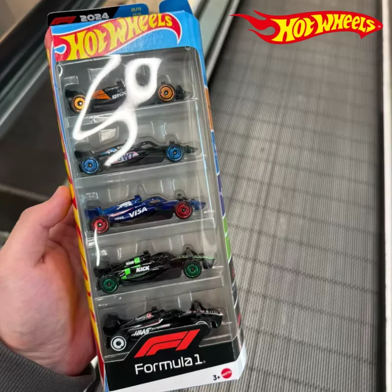 Mattel Hot Wheels X Formula 1 1/64 5 упаковок Moneygram Haas F1 Team Kick Sauber F1 Коллекционные автомобильные игрушки Литой автомобиль Подарки