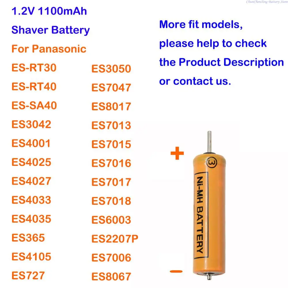 Аккумулятор для бритвы ALLCCX, 1100 мАч, для Panasonic ER504 ER508 ER5204 ER5205 ER5208 ER5210 ES7026 ES7027 ES4033 ES4035 ES4036