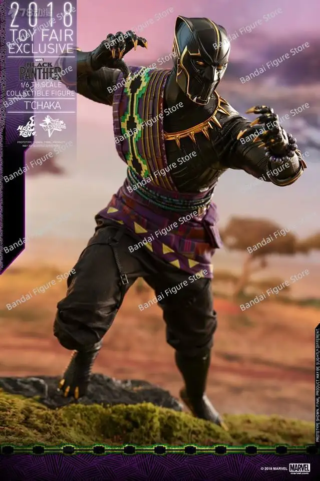 Фото HOTTOYS HT 1/6 MMS487 Черная Пантера Tchaka 2018 Toy Fair Эксклюзивная серия Фигурка Marvel 12 