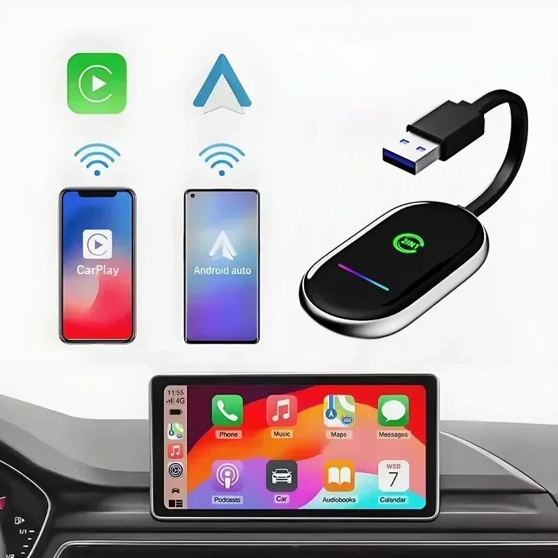 Для MG Marvel X НОВЫЙ универсальный беспроводной Wi-Fi CarPlay Android Auto беспроводной адаптер Smart Mini Box Plug and Play Wi-Fi быстрое подключение (art.: 3920cd605f7b7) - 3920cd605f7b7