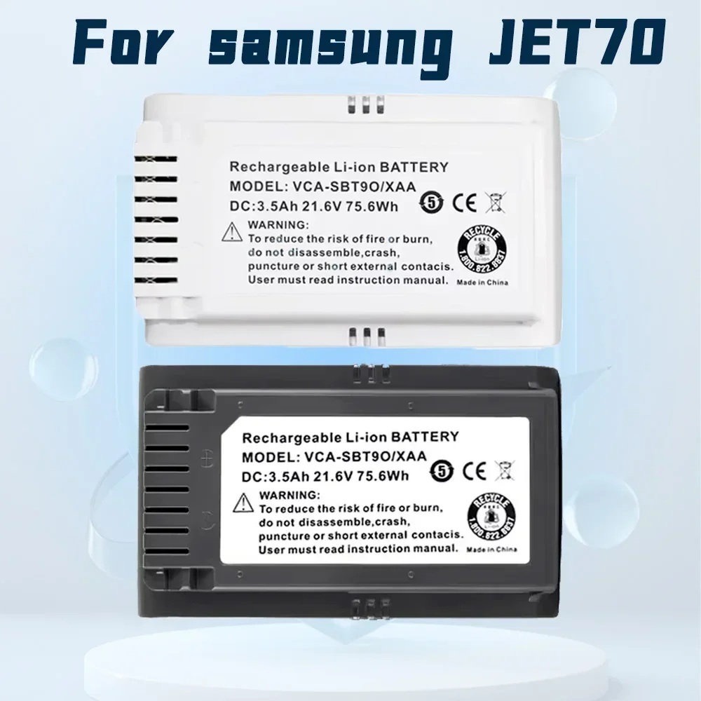 Аккумулятор большой емкости 21,6 В 5000 мАч для Samsung JET70 VS15T7032P4 VCA-SBT90E, Jet90E pet, Jet70 turbo, Jet70Pro, Jet70 в комплекте