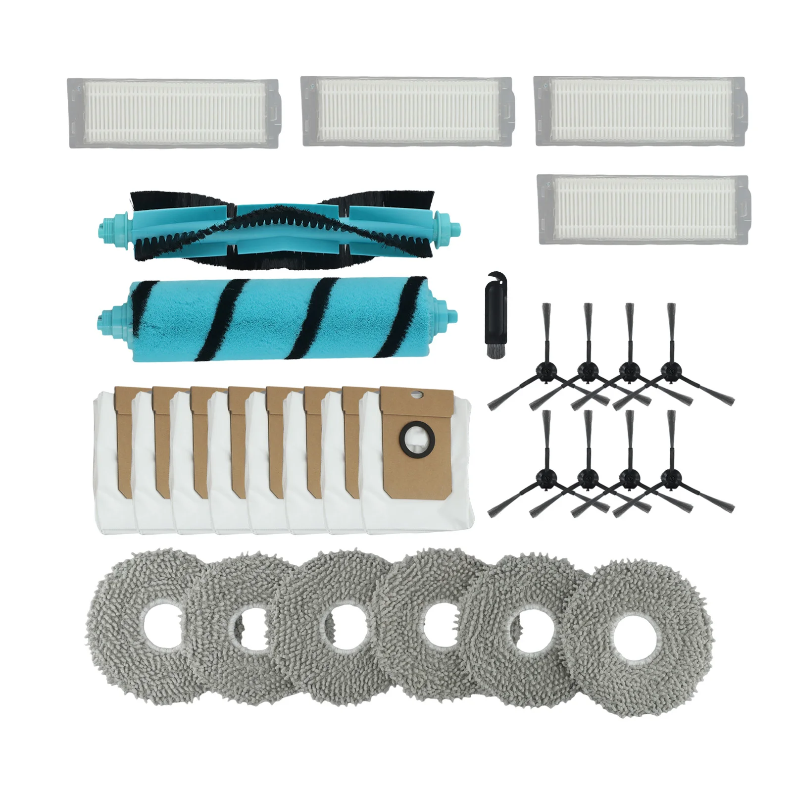 Фото Main Side Brushes Filter Mop Dust Bags Kit For Cecotec For Conga 11090 Home Cleaning Vacuum Cleaner Replacement Accessories №3