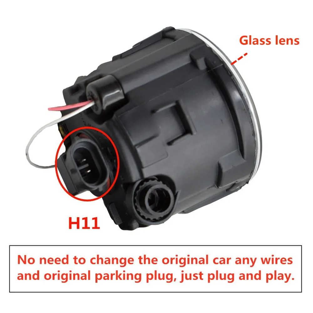 Фото Для Nissan Tiida Versa 2007 2008 2009 2010 2010 2011, автомобильная противотуманная фара с ангельскими глазами, детали в сборе, противотуманная фара для дневных ходовых огней 12 В №3