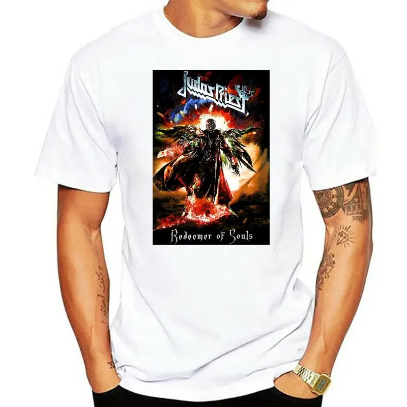 Judas Priest Redeemer of Souls Полноцветная черная футболка World Tour Новая официальная футболка с коротким рукавом Бесплатная доставка