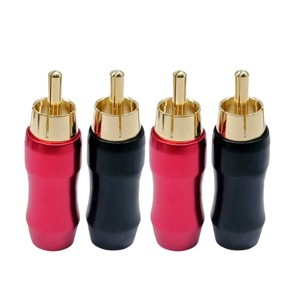 Музыкальный звук, 4 шт., Позолоченный разъем RCA для Hi-Fi кабеля, DIY АудиоВидео разъем, телефонный кабель, вилка (art.: 3920c19f7d065) - 3920c19f7d065