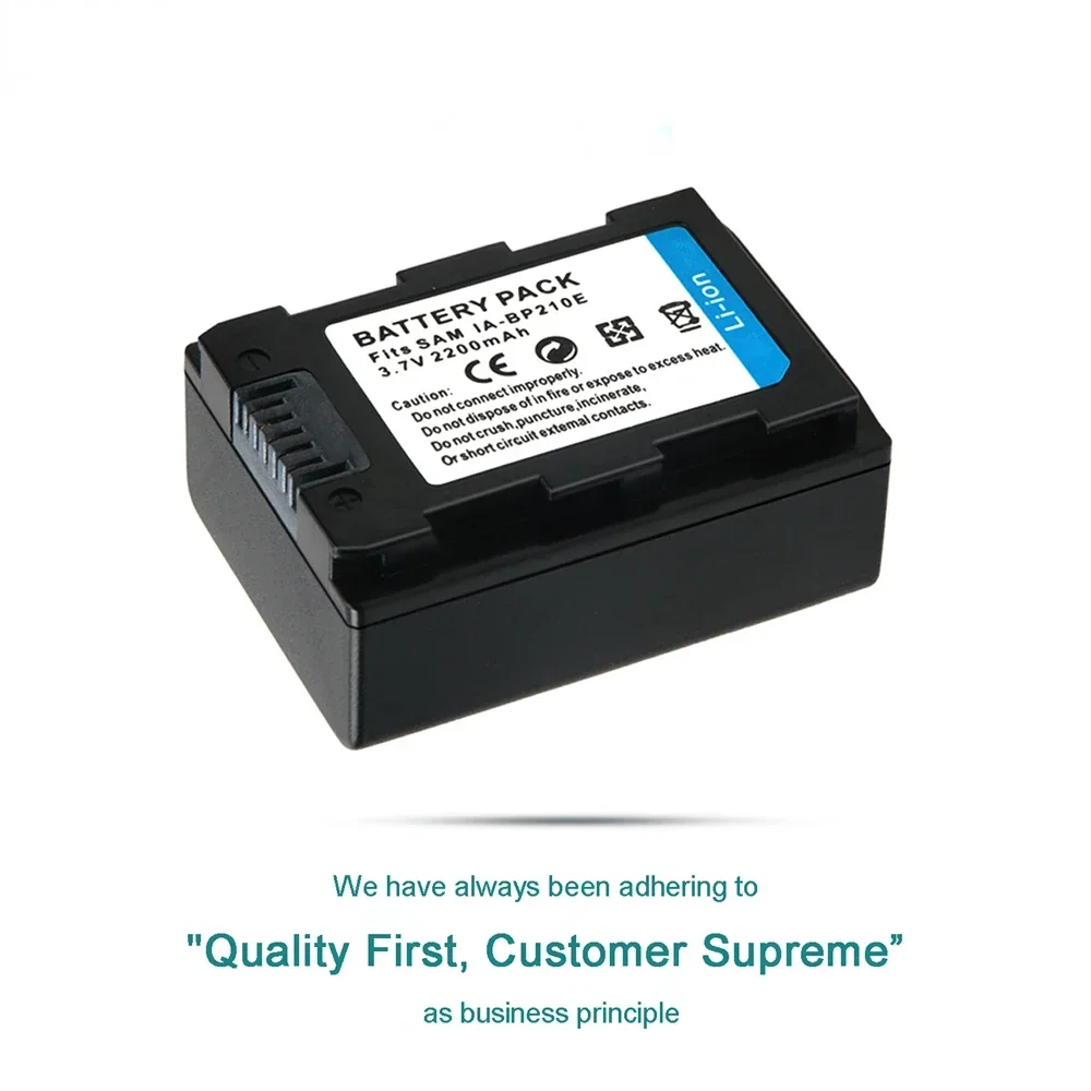 Фото Для Samsung IA-BP210E BP210E Аккумулятор HMX-H300 SMX-F50 HMX-S16 HMX-H205 SMX-F40 SMX-F44 SMX-F50 SMX-F54 2200 мАч Аккумуляторы для камеры №3