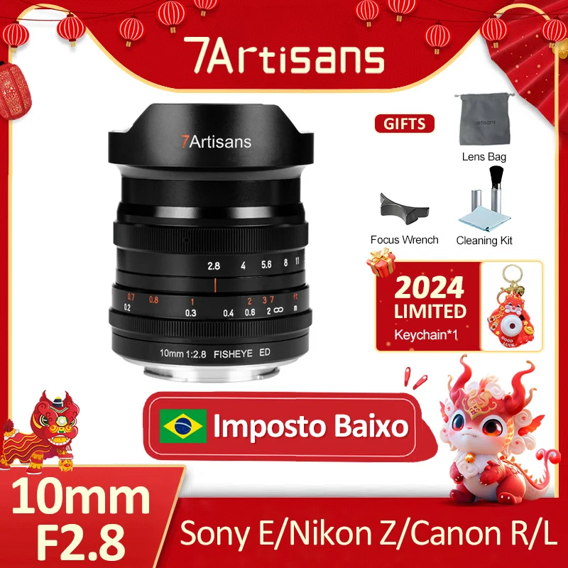 7artisans 7artisans 10 мм F2.8 рыбий глаз ультра широкий угол ручной фокус основной объектив для камеры L Mount Canon EOS R Sony E Nikon Z