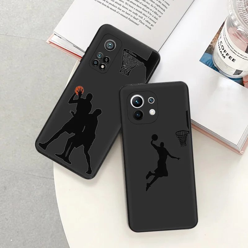 Фото Чехол для телефона Redmi 10C 10A Note 11 Pro 10 10s 11s Basketball Dunk Aerial dance Xiaomi 10t 11t Lite Черный Мягкий защитный чехол №2