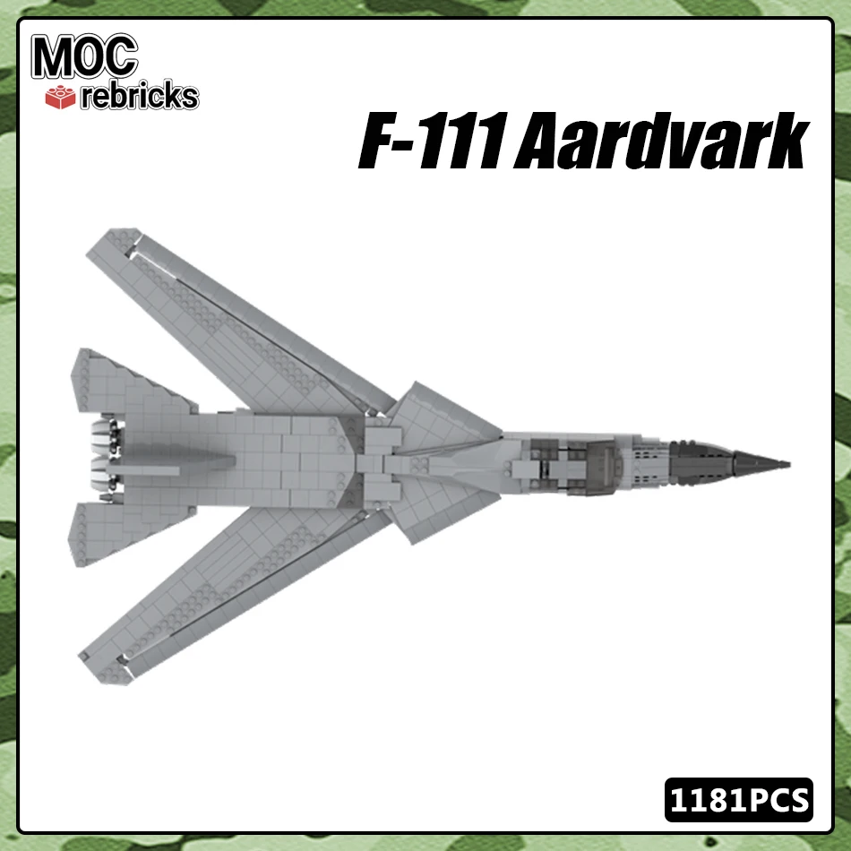 MOC военные ВВС США F-111 Aardvark полетное оборудование строительные блоки модель кирпичи DIY игрушки для детей рождественские подарки