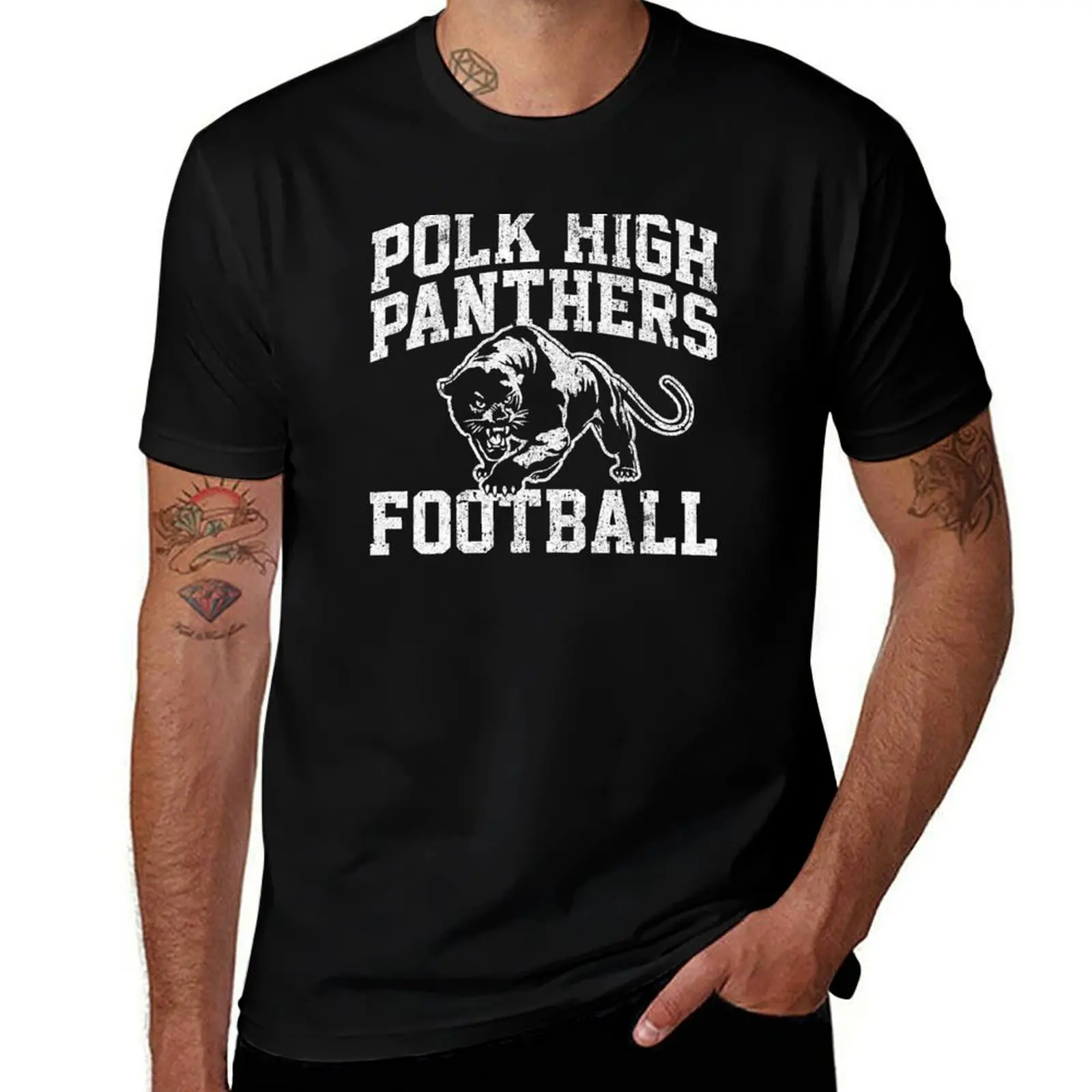 Футбольная футболка Polk High Panthers, мужская футболка, хлопковые мужские футболки для мужчин