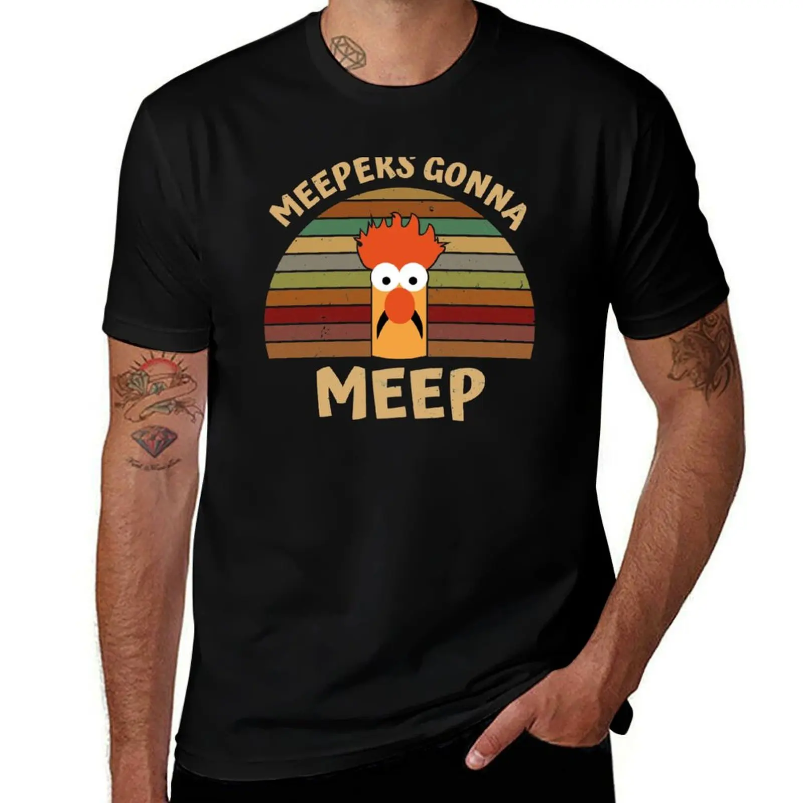 Футболка muppet show beaker meepers gonna meep, хлопковая футболка, мужская футболка из 100% хлопка