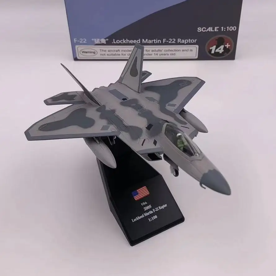 Модель Timo'z, американский истребитель F22, масштаб 1/100, реплика военного самолета