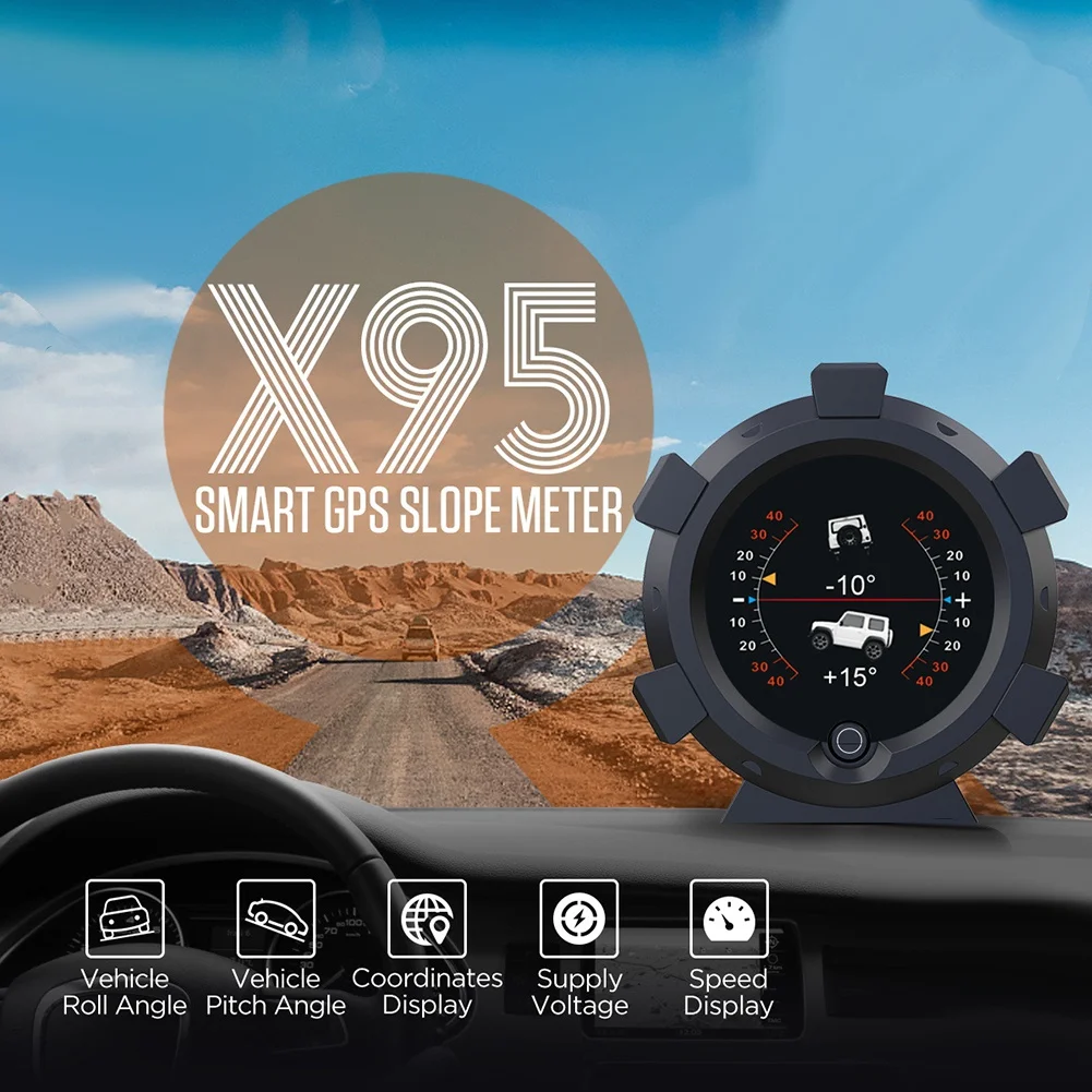 Фото Для Suzuki Jimny GPS горизонтальный счетчик наклона Спидометр автомобильный компас шаг наклон угол высоты широту долготу №3