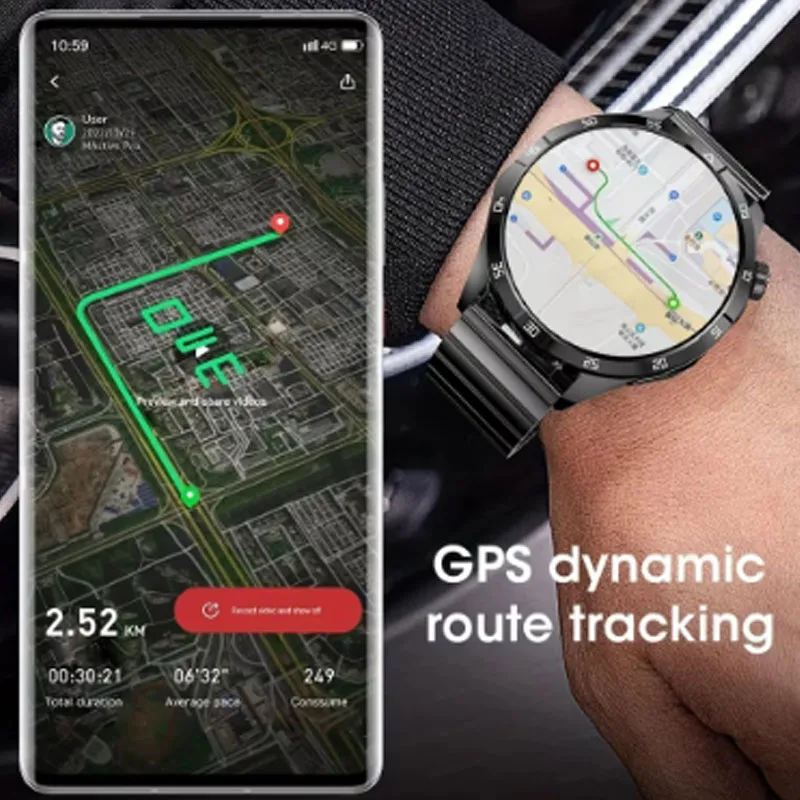 Фото Новые умные часы для Huawei GT4 PRO, мужские часы 4 Pro AMOLED, Bluetooth-вызов, GPS, NFC, пульс, IP68, водонепроницаемые, мужские, SmartWatch 2024 №5