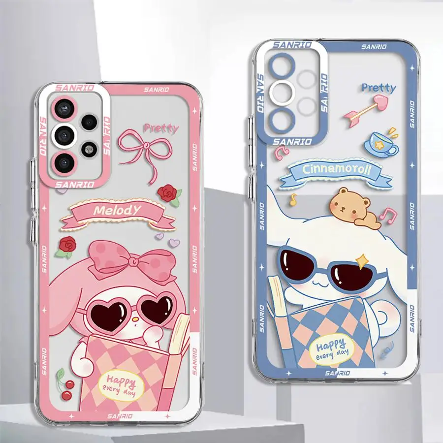 Милый чехол для телефона Sanrio Melody для Samsung Galaxy A21s A52s A06 A02 A03s A71 4G A51 A10s A20s A50s A31 A04e A05s Clear Soft