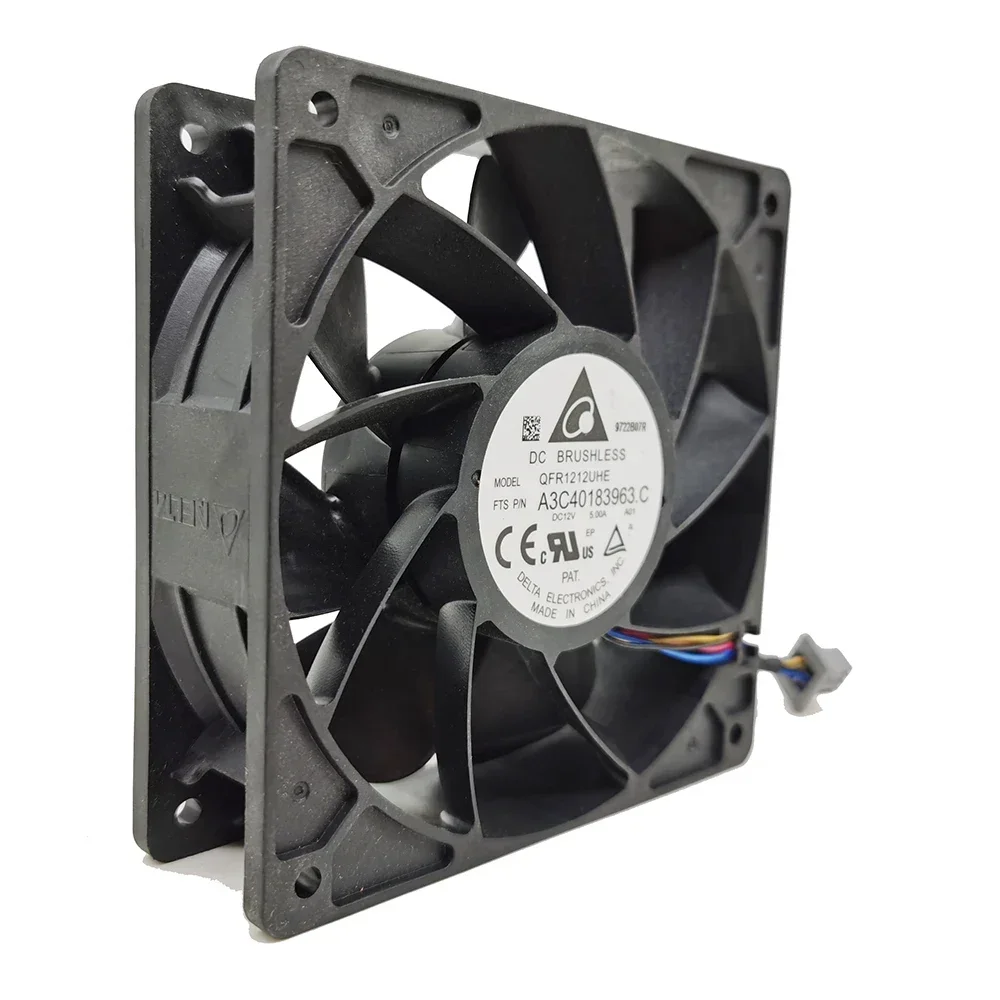 Фото +Новый 12 см для дельта QFR1212UHE A3C40183963. C DC 12V 5.00A Охлаждающий вентилятор 120X120X38MM Ant S7 S9 Shenma L3 COOER №2