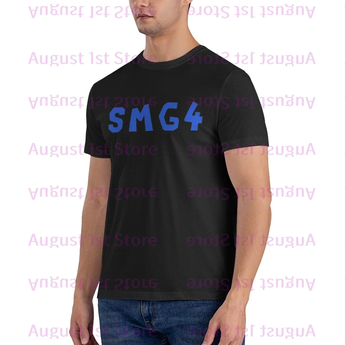 Фото Модная футболка унисекс Smg4-Smg 4, мужская футболка с круглым вырезом и принтом, вечерние хлопковые футболки №4