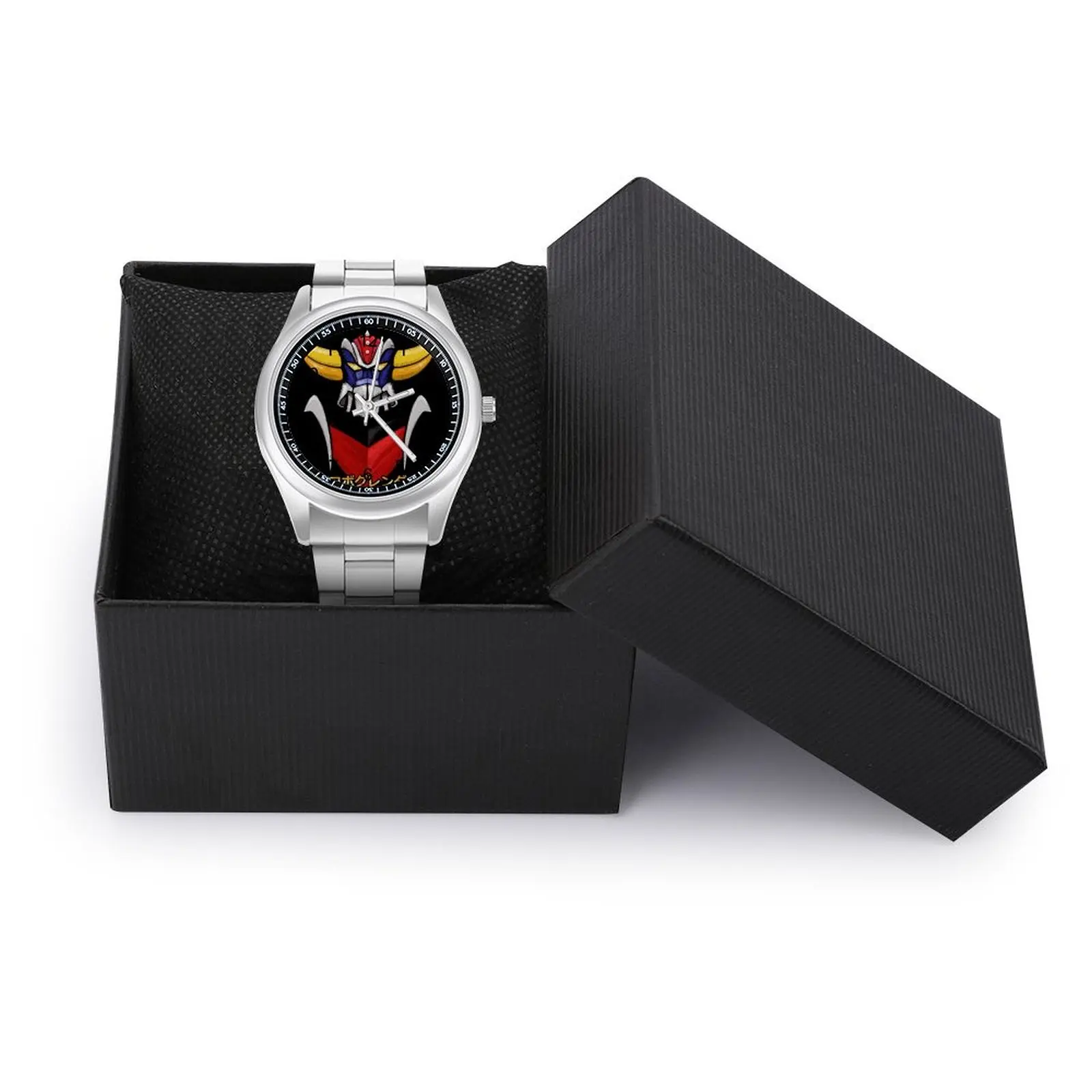 Фото Ufo Robot Grendizer Кварцевые часы Японский мультфильм Дизайн из нержавеющей стали Наручные часы Женский тренажерный зал Современные дешевые наручные часы №3