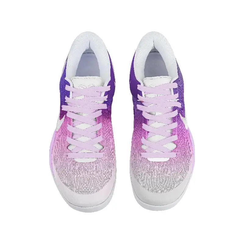 Фото 【Настроить】Баскетбольные кроссовки Nike Kobe 8, унисекс, низкие фиолетовые/белые кроссовки FJ9364-100 №5