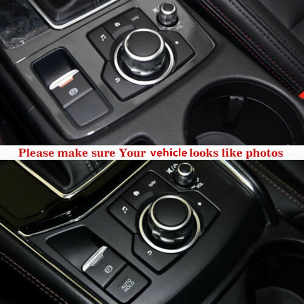 Фото 2 шт. EPB Тормозная Кнопка Autohold крышка отделка декор красный цвет для Mazda 3 6 CX5 аксессуары для интерьера автомобиля автозапчасти №5