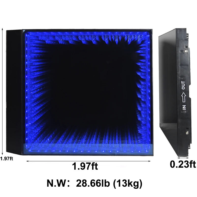 Фото Igracelite Crystal 3D светодиодный танцпол IP55 Крытый водонепроницаемый RGB 3 в 1, танцевальный пол, магнитный №5