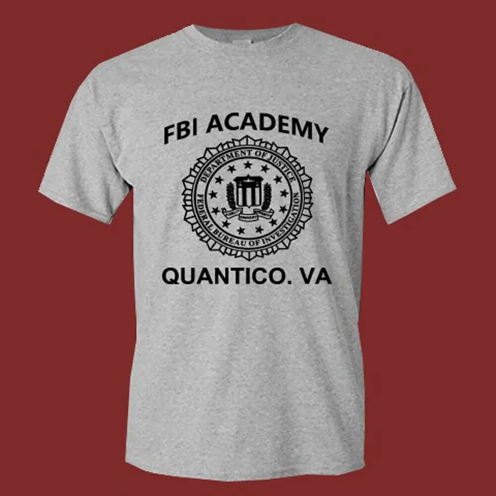 Футболка Quantico VA мужская серая, размер S 5XL